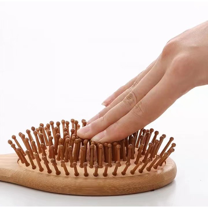 Sisir Rambut Kayu Wanita Hair Brush Massage Comp Anti-Static Comb Sisir Rambut