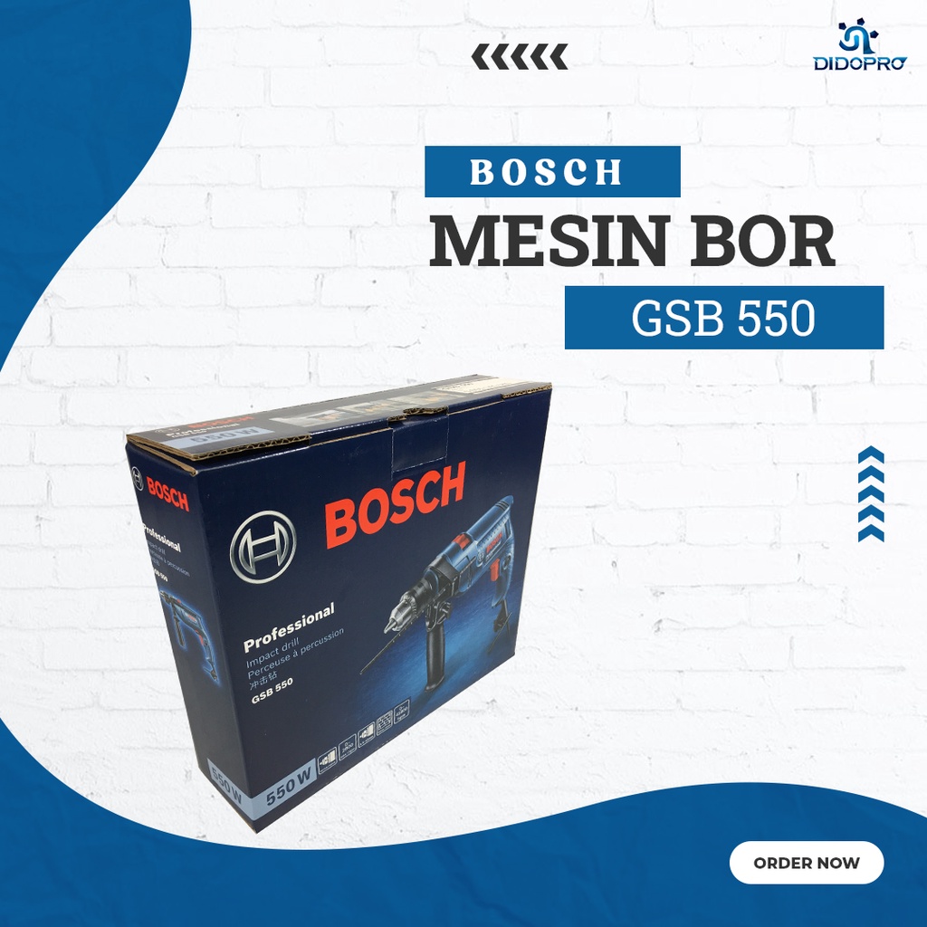 Mesin Bor (Impact Drill) 13mm 2 Arah GSB 550 BOSCH