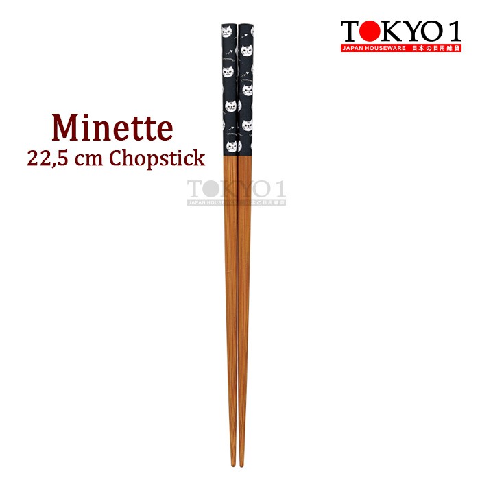 Tokyo1 Minette 22,5cm Chopstick Sumpit Kayu MADE IN JAPAN (057965)