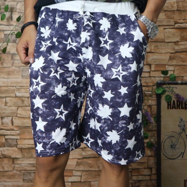 Celana pendek pria surfing distro celana santai cowok celana gym celana joging celana 3/4 cowok