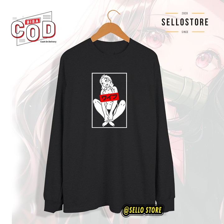 Kaos Anime Darling Duduk / Kaos Jepang / Kaos Lengan Panjang Pria / Baju Anime / Longsleeve