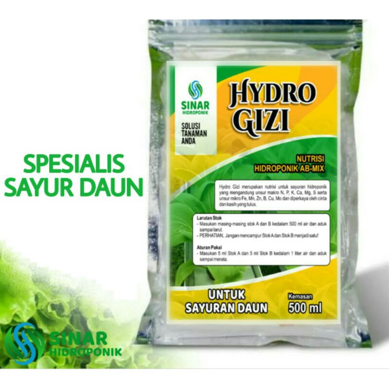 NUTRISI HIDROPONIK AB-MIX HYDRO GIZI NUTRISI AB MIX SAYUR DAUN