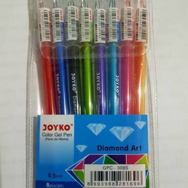 

PEN GEL JOYCO GPC309S WARNA WARNI ISI 8PCS