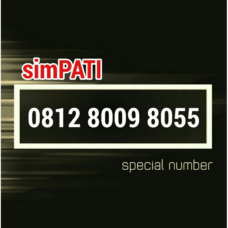 Nomor cantik telkomsel simpati BOSS 8009 8055