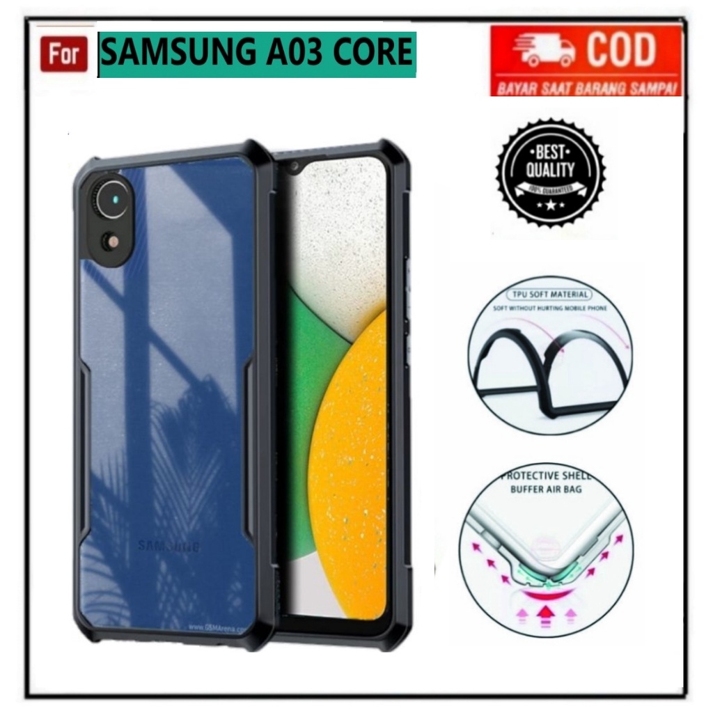 3IN1 CASE SAMSUNG A03 CORE A03 SOFTCASE SHOCKPROOF TRANSPARAN CAMERA PROTECT CASING