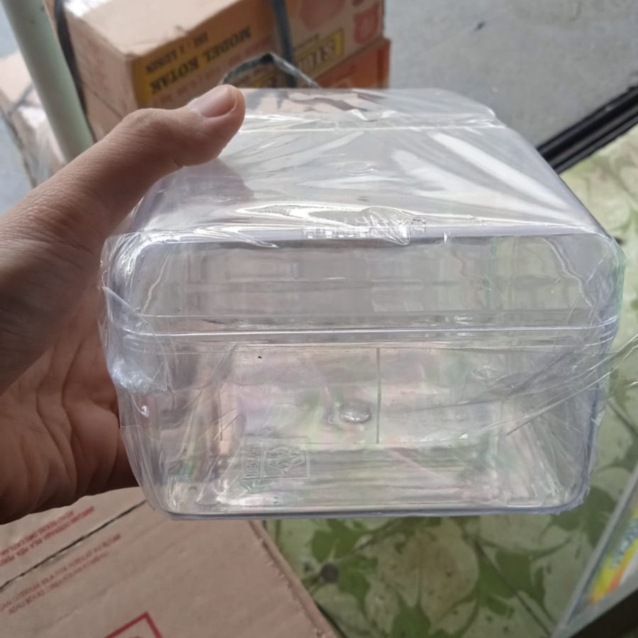 Toples 112 Persegi Stoples Hampers Kotak Plastik Kue Kering Hardtop 350 Gr Dessert Box Nastar 1 Lusi