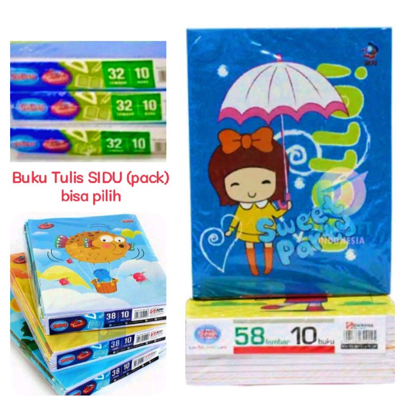 

(pack) Buku Tulis SIDU sinar dunia 32/38/58 lembar