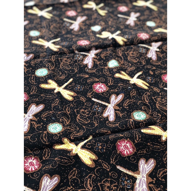 Murah Lucu Kain batik cap capung rainbow bahan doby