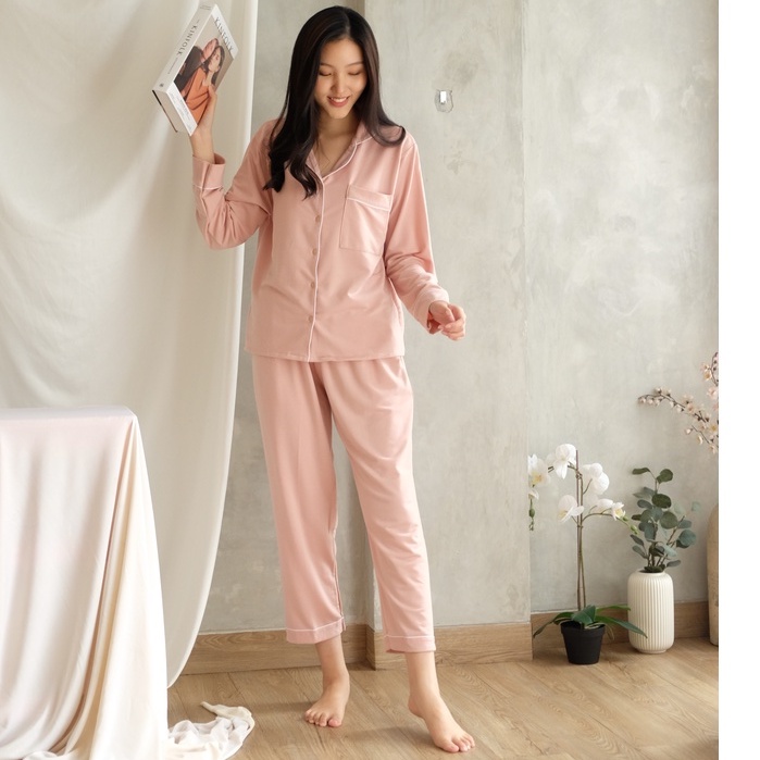 Karen Pajamas - Baju Tidur Pakaian Wanita ( Available Atasan Panjang-Celana Panjang-Atasan Pendek-Celana Pendek )