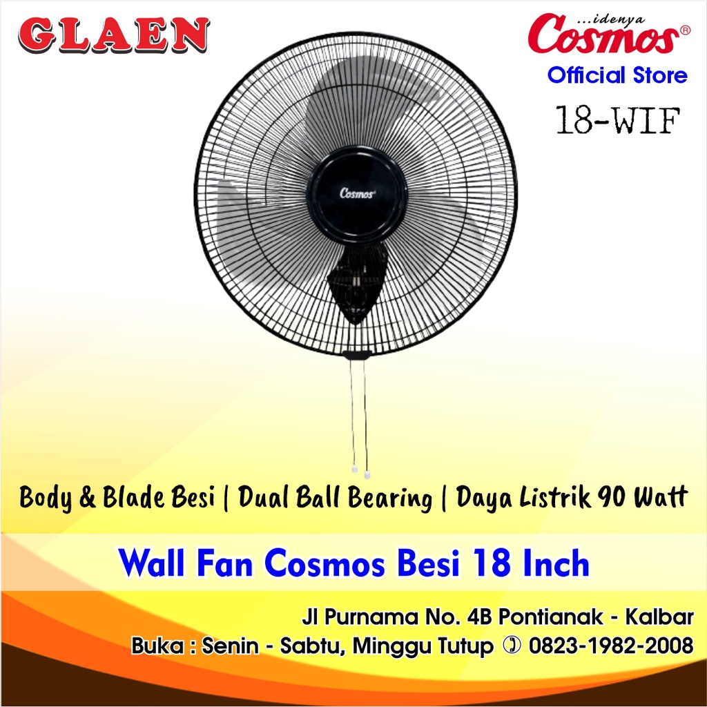 Kipas Angin Dinding Besi Cosmos 18 Inch | Wall Fan Cosmos 18 WIF