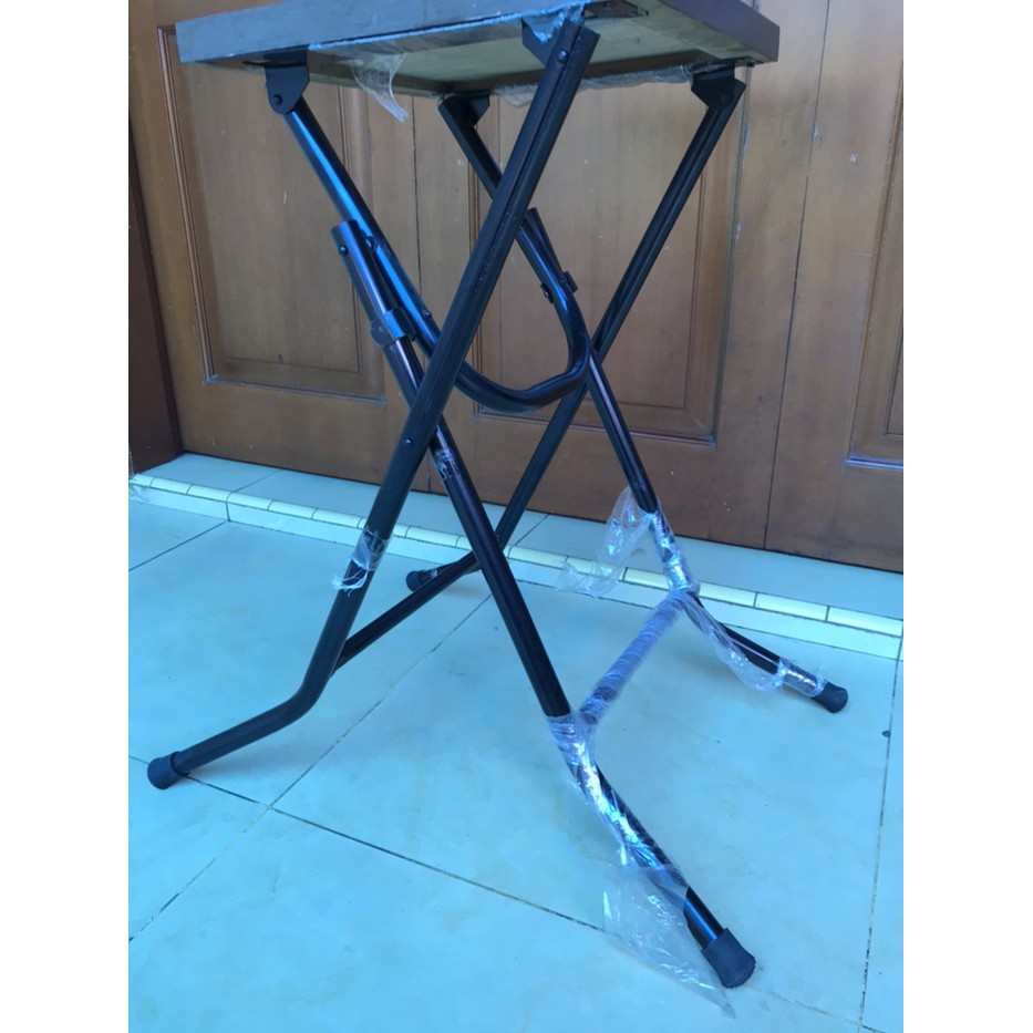 Meja lipat / meja kaki besi / meja kaki stainless / meja cafe