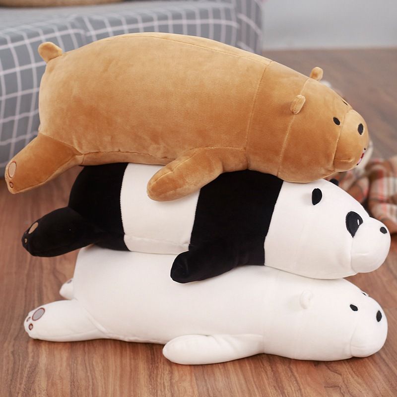 80 cm Bare We Bears Bantal Kartun Beruang Grizzly Panda Lembut Boneka Mainan Boneka Mewah