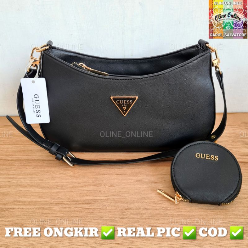 [oline_online] Tas wanita alexie shoulder bag  coin bag gs safiano triangle logo multi pouch gb tas pundak dan bahu