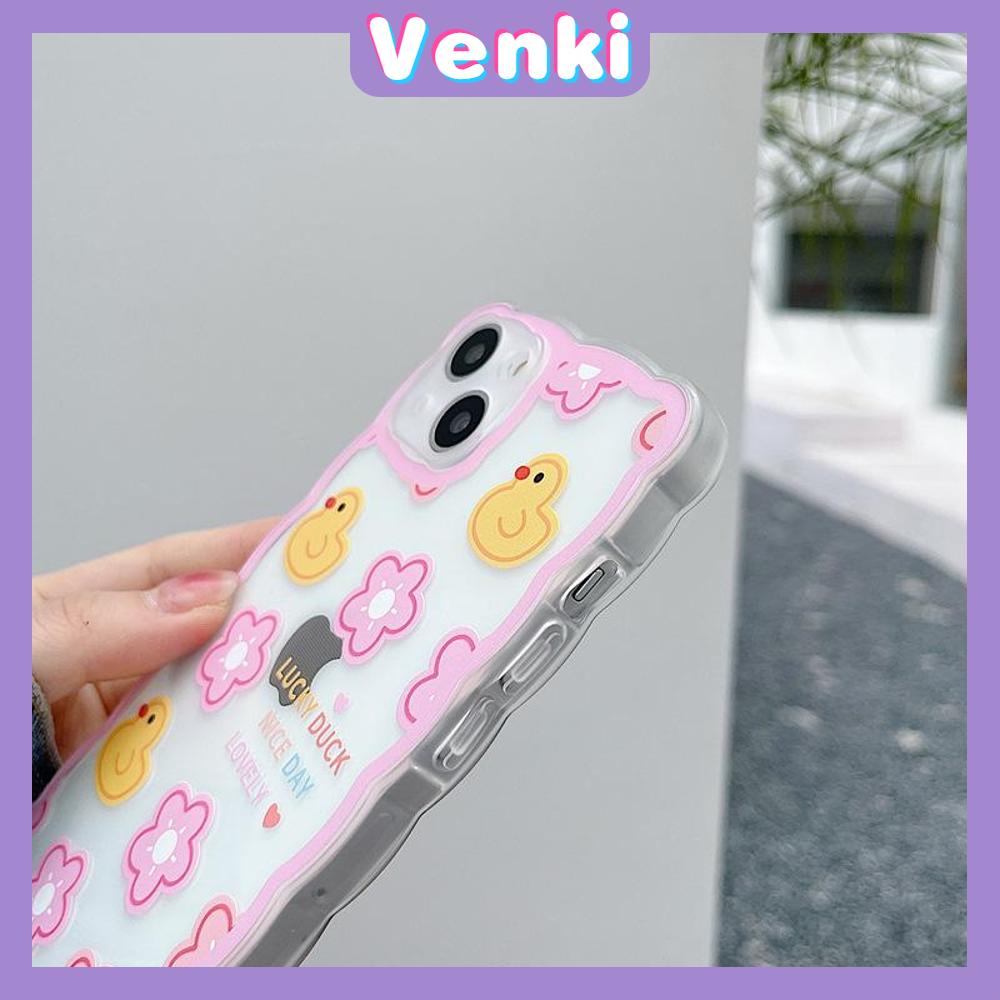 iPhone Case Silicone Soft Case Clear Case Wave Non-Slip Shock Resistant Camera Full Coverage Protection Flower Duck For iPhone 13 Pro Max iPhone 12 Pro Max iPhone 11 iPhone 7 Plus