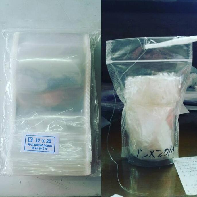 PLASTIK STANDING POUCH 12X20