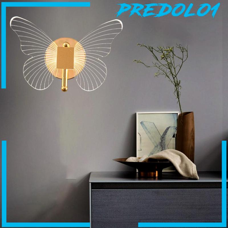 [PREDOLO1] Gold Butterfly LED Wall Lamp Wall Mount Lighting Home Bedroom Decor