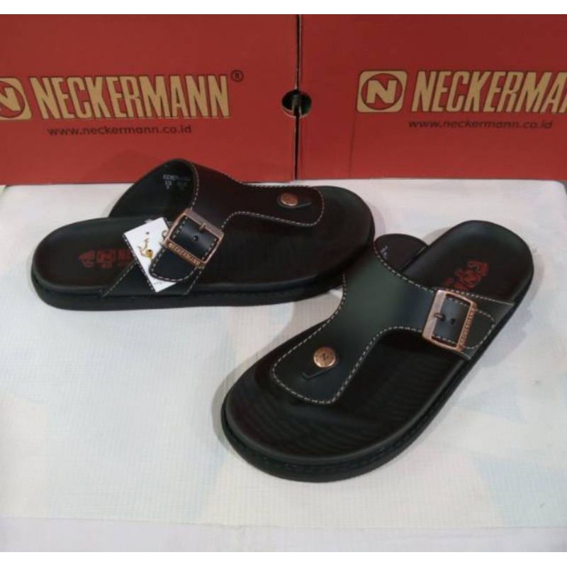 Sandal Pria Neckerman Eden-044 Hitam/Coffee