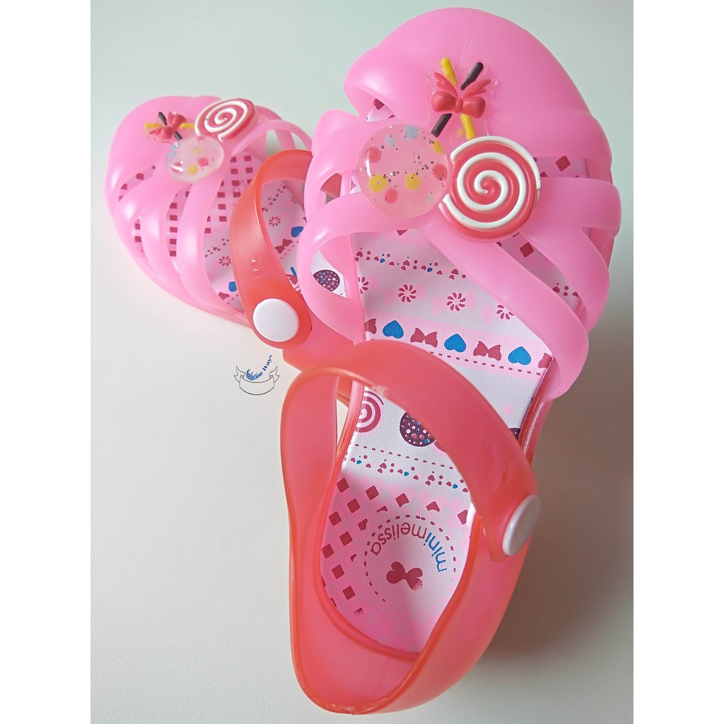 Sepatu Anak Wanita Karet Perempuan Lolipop Cewek Led Nyala