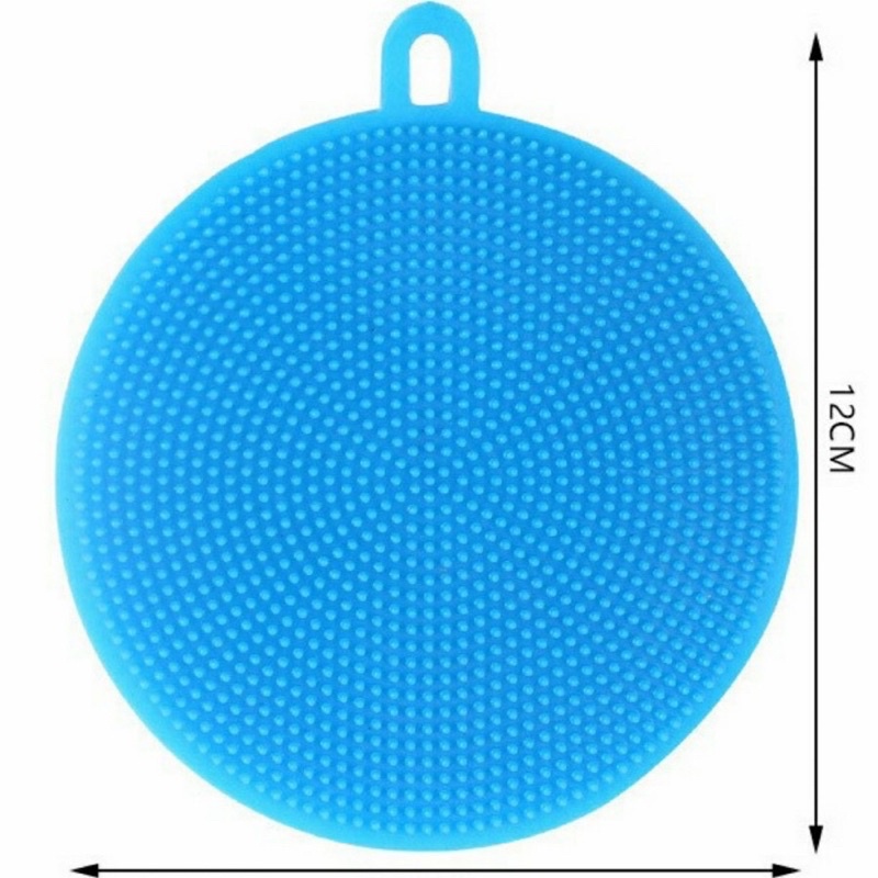 Spons Silikon Cuci Piring Bulat SerbaGuna - Silicone Brush Food Grade - UA