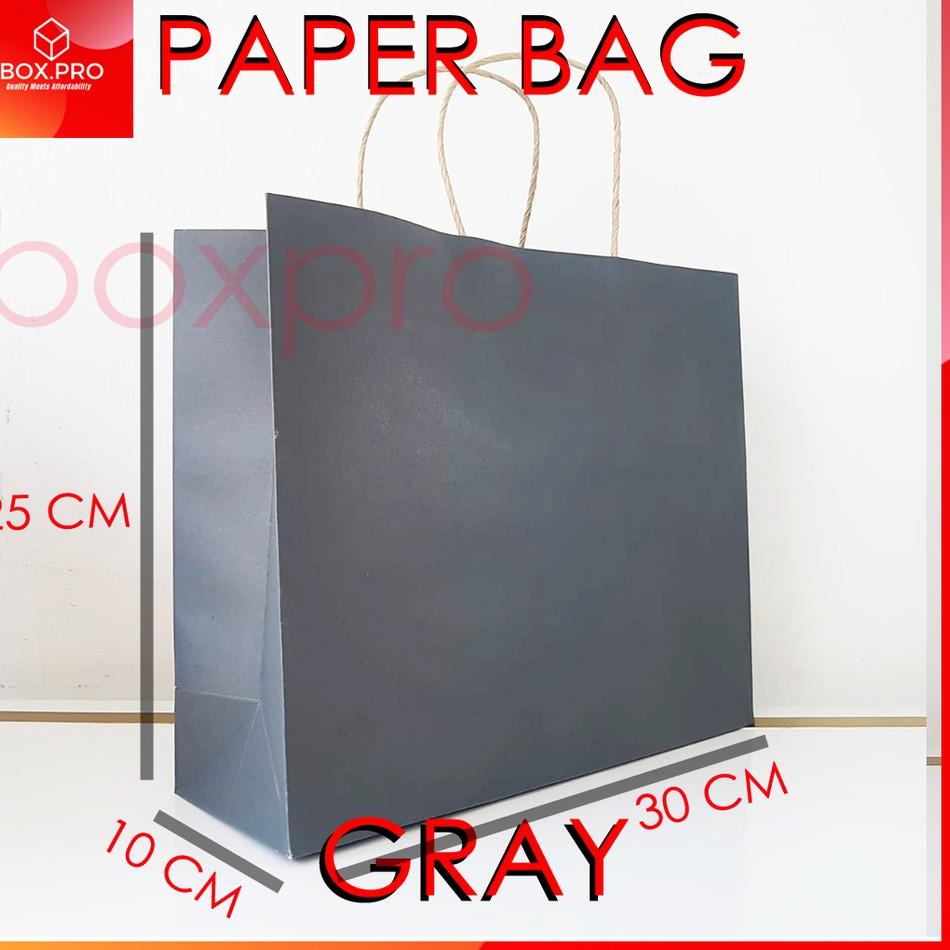 

DKHN Paperbag Paper bag kantong kertas tas polos coklat merah biru hitam hijau abu pink 30x10x25 cm Promo Special