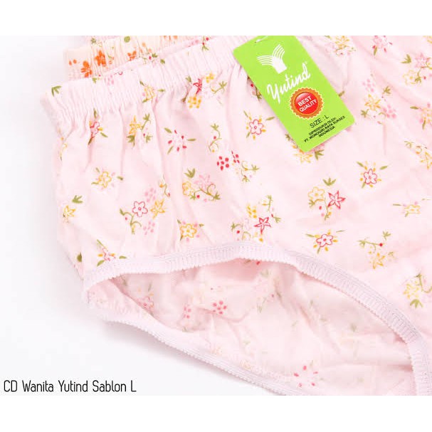 4 Pcs Celana Dalam Yutind - Celana Dalam Wanita - Motif Sablon Mix Warna