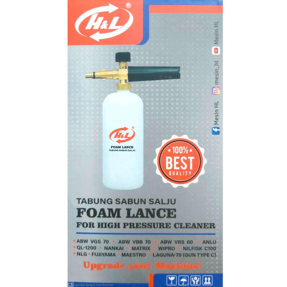 FOAM LANCE GUN TEMBAKAN SALJU ABW VGS70 H&L