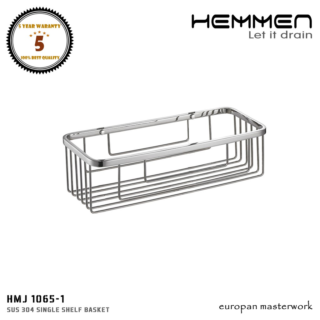 Hemmen Rak Kamar Mandi SIngle Self Shelf Shelf HMJ 1065-1 SUS3 04