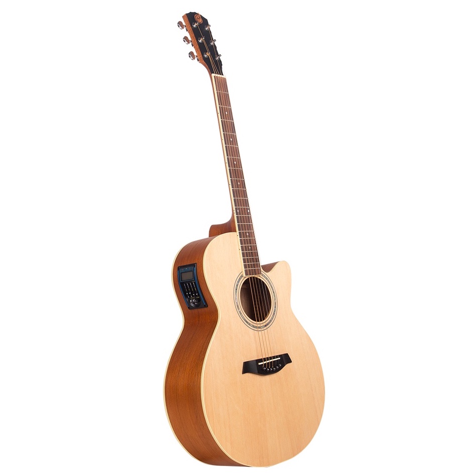 GITAR SEMI AKUSTIK MANDALIKA APS-02 GRAND AUDITORIUM VENETIAN CUTAWAY (APS02-GAVC-NT) EQ LC 4 FULLSET BONUS SOFTCASE GITAR SENAR CADANGAN DAN PICK WITH SERTIFIKAT