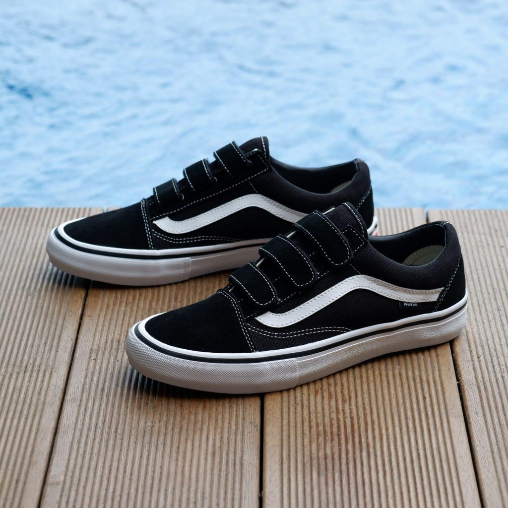 Vans Velcro Pro Black White
