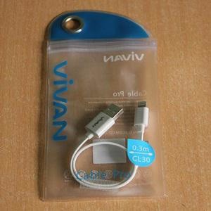 KABEL DATA IPHONE 5/6 LIGHTNING USB VIVAN 30CM