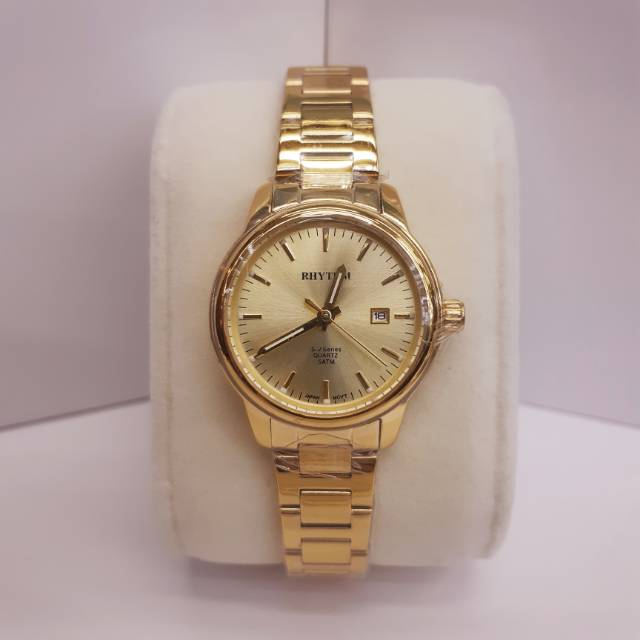 JAM TANGAN WANITA RHYTHM 1610 FULL GOLD.ORIGINAL