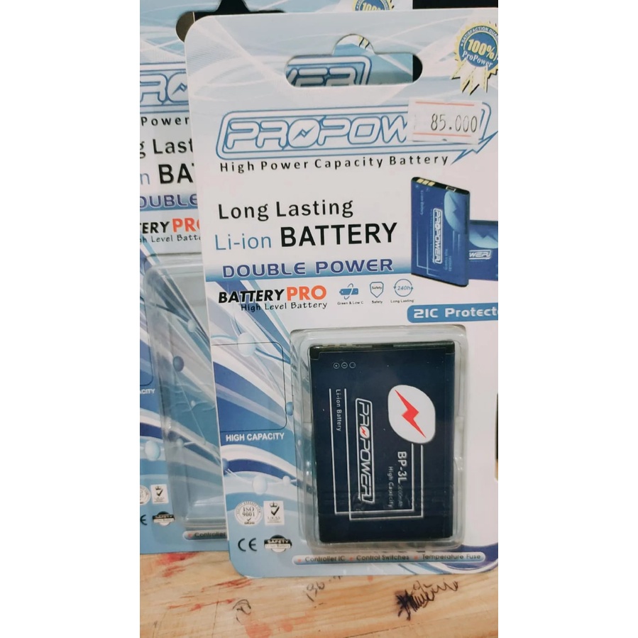 PRO POWER BATRE NOKIA BP-3L DOBEL POWER 2000 MAH BATRE NOKIA BP-3L BATTERY BATRE