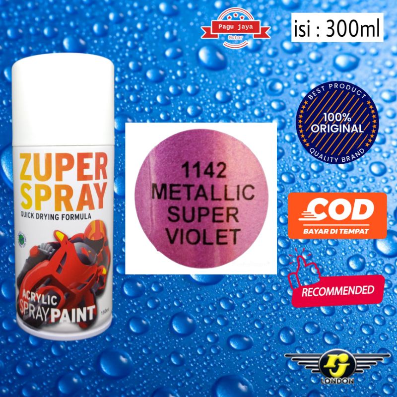 cat semprot metallic metalik super violet 300cc zuper spray pilok pilox pylox