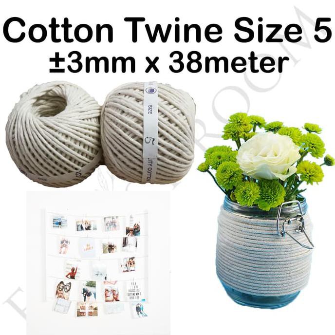

Produk Terbaik] Cotton Twine Size 5 ±3Mm X 38M - Diy - Tali - Goni - Florst - Gift
