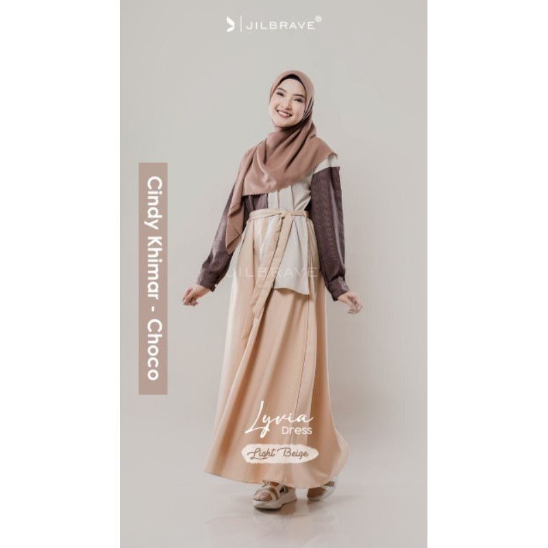lyvia dress jilbrave official gamis remaja Korean style