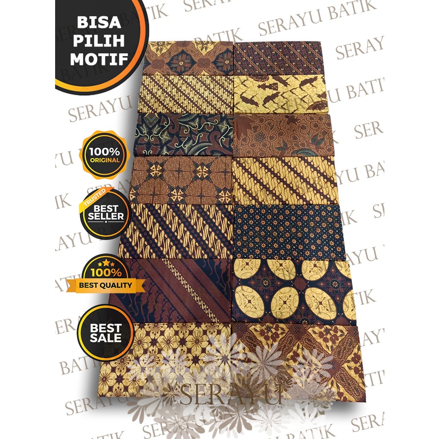 Kain Batik / Jarik / Sewek H Santoso AAA Primisima Motif Solo Sogan / Jogja Putih