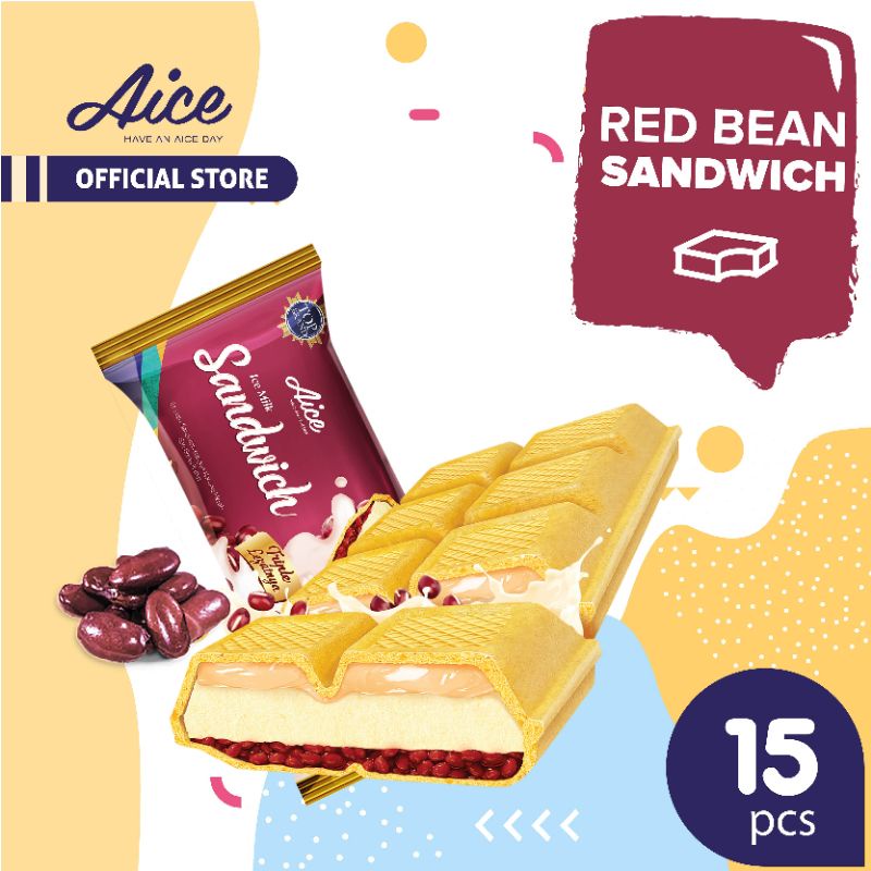 Aice Sandwich Red Bean isi 15