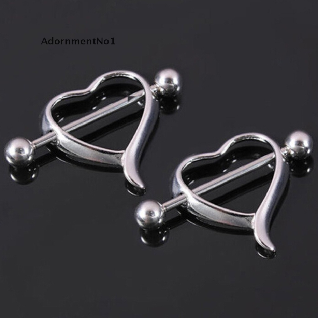 (AdornmentNo1) 1pc / 1 Pasang Anting Tindik Puting Bentuk Hati Bahan Surgical Steel Untuk Wanita