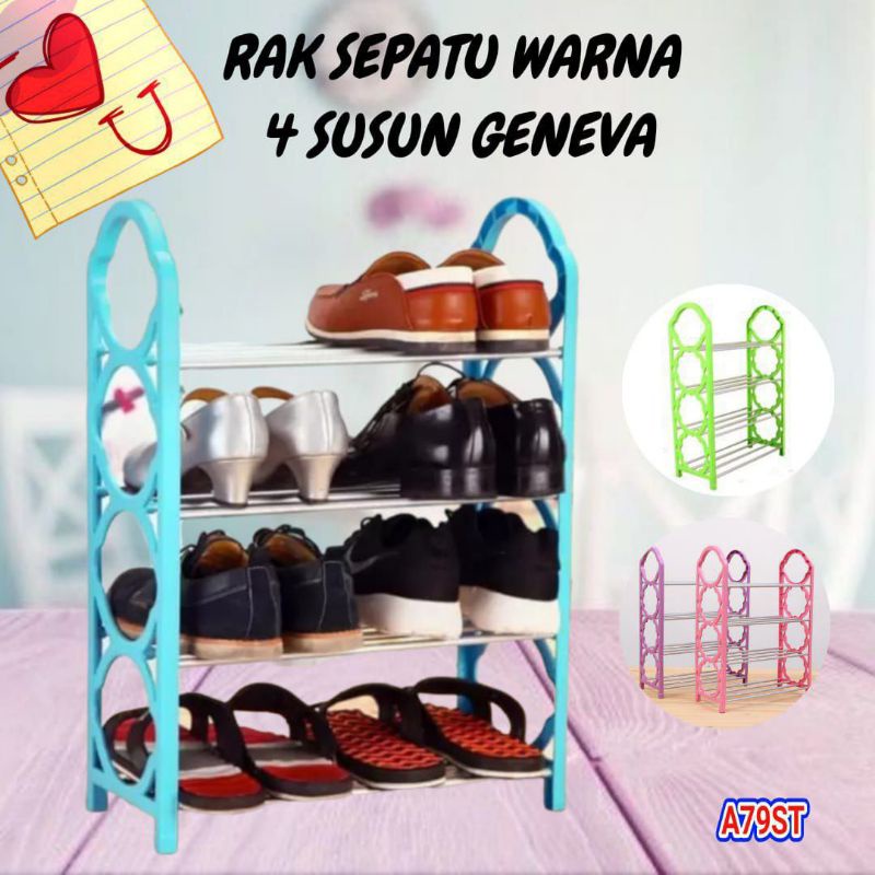 BISA COD RAK SEPATU PORTABLE RAK SEPATU LIPAT POLOS 4 SUSUN DAN 5 SUSUN