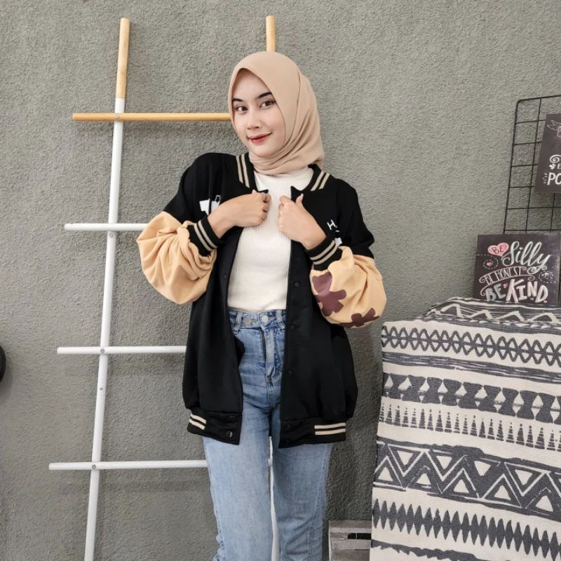 Pakaian Wanita|Outwear Jacket Baseball Korea Keren