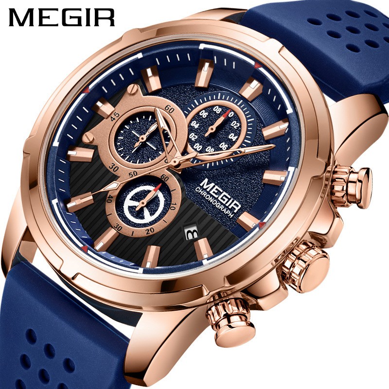 MEGIR 2101 Jam Tangan Pria Analog Chronograph Luminous WATCHKITE WKOS