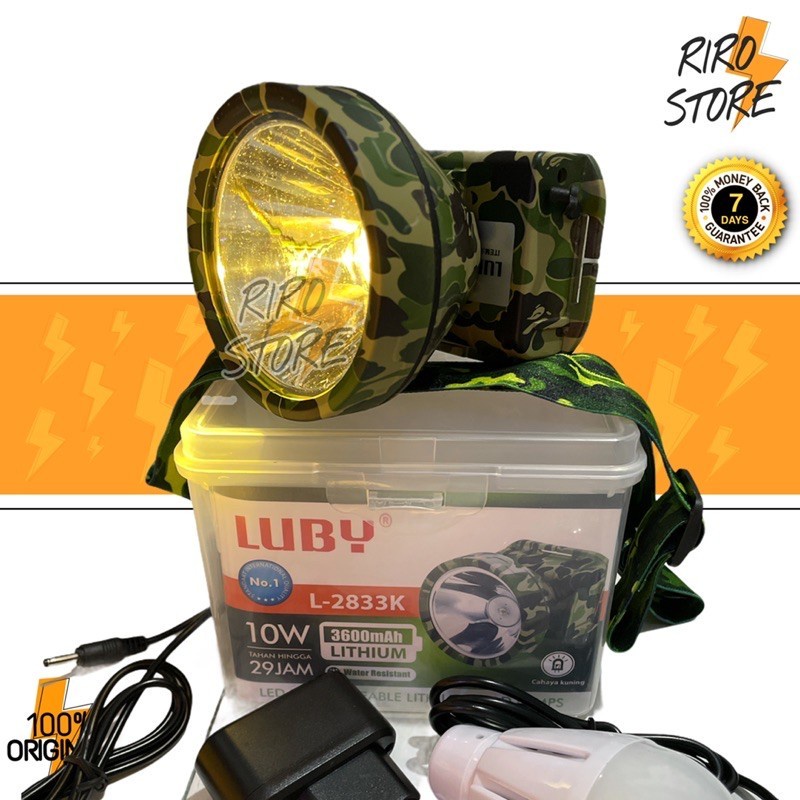 COD SENTER KEPALA LUBY 10 WATT L-2833 CAHAYA PUTIH  DAN KUNING