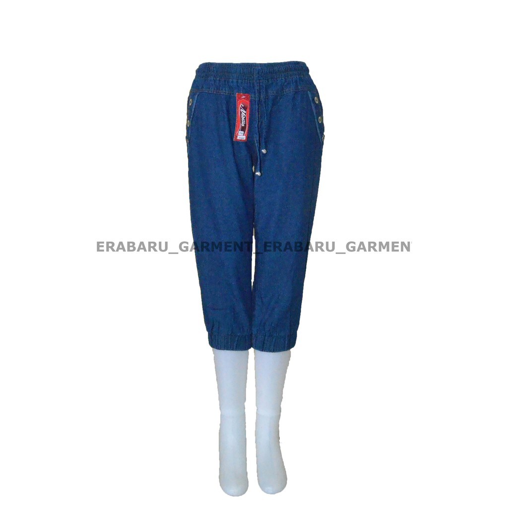 JOGGER JEANS PENDEK 7/8 JUMBO WANITA REMAJA DAN DEWASA