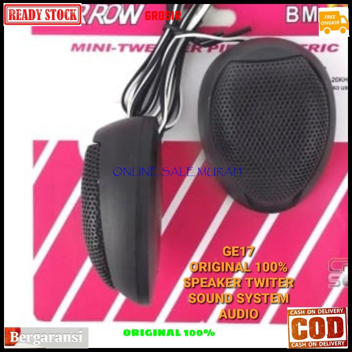G17 Speaker twiter piezo tweeter super treble original 100% spk mini mobil car audio sound system sistem musik suround magnet surround tambahan suara vokal vocal piezoo pasif suara coil booster G17   sepasang satu set  Bisa DIPAKAI SEGALA JENIS AUDIO  TWE