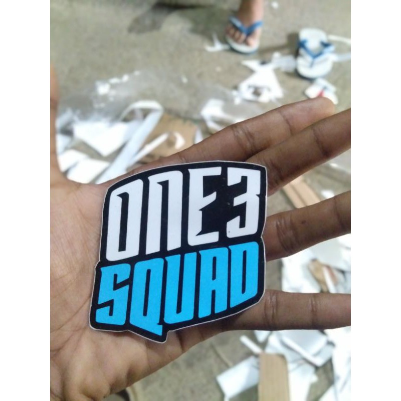 

stiker one 3 squad - stiker racing _ stiker printing laminasi glosy anti air