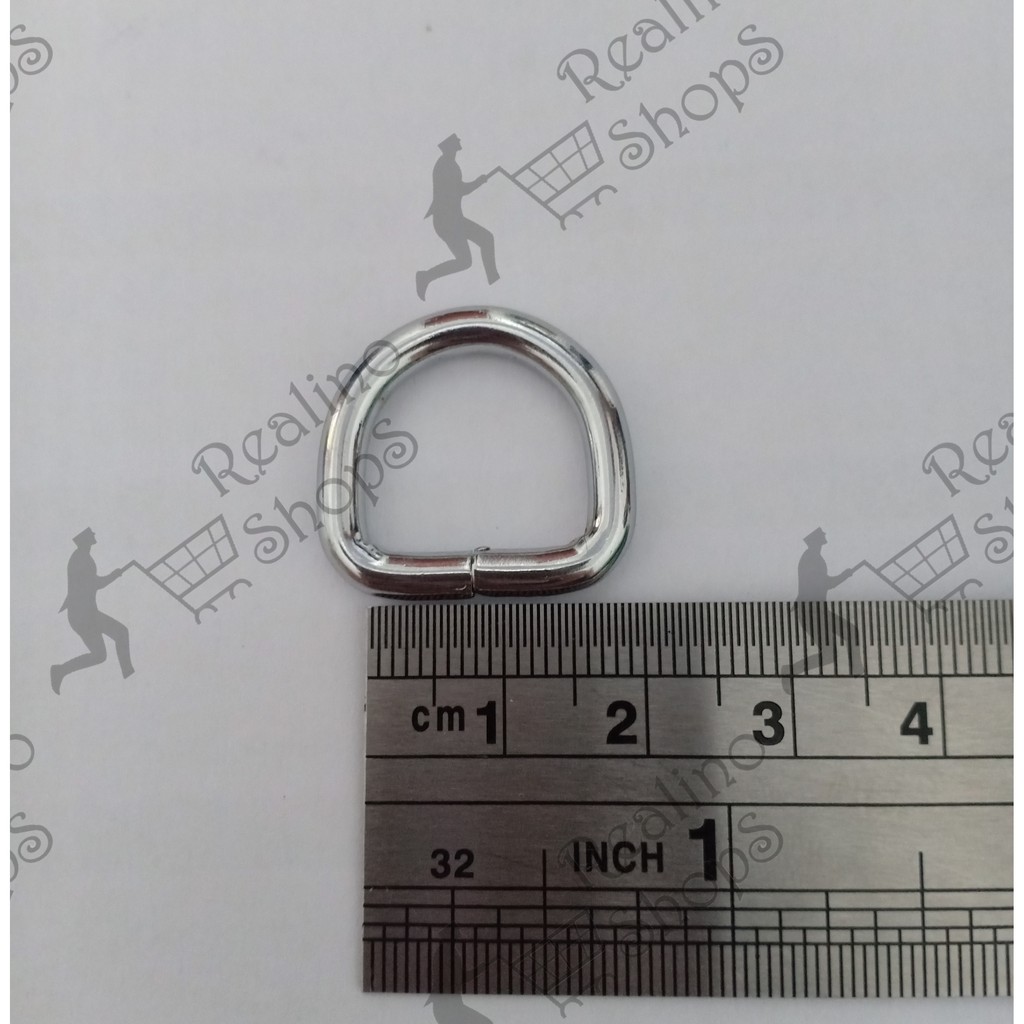 RING D TINGGI - 1.5CM NEKEL (KUALITAS TEBAL)