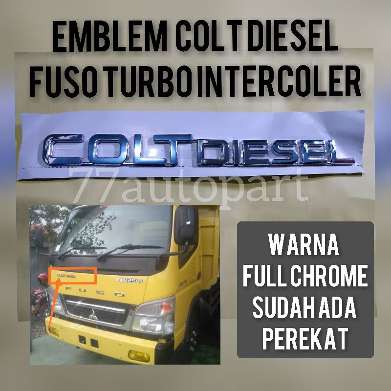 Emblem colt diesel chrome fuso new canter