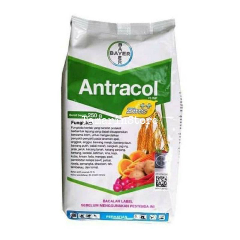 Antracol Fungisida 70 Wp + Zinc 250 Gr Kemasan Pabrik Pengendali Hama Pada Tanaman