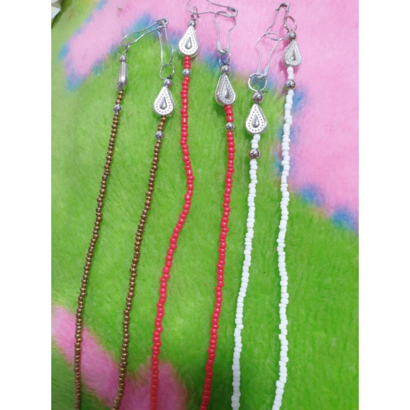 tali masker kalung gantungan masker kristal mutiara premium fashion import n12401