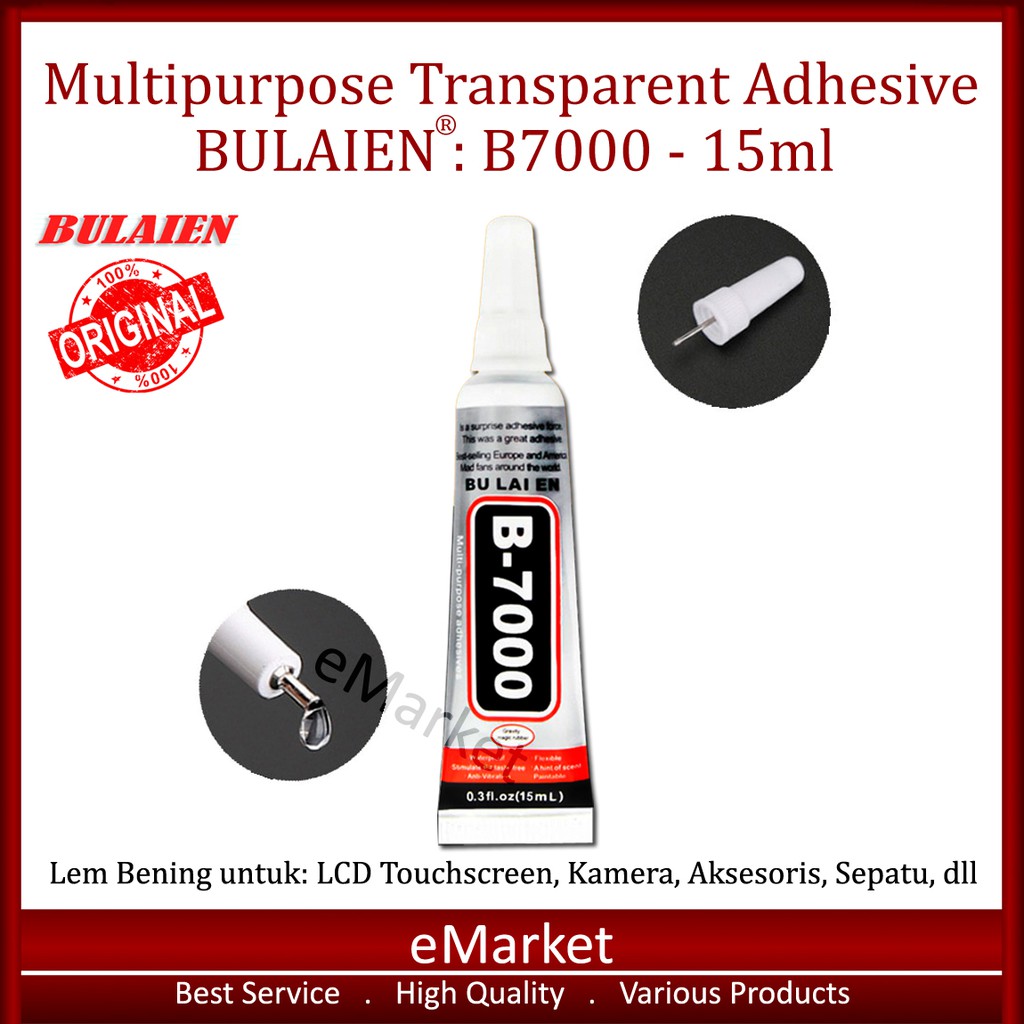 

Lem LCD Touchscreen BULAIEN B7000 ORIGINAL / Bening / Multipurpose Adhesive / Serbaguna